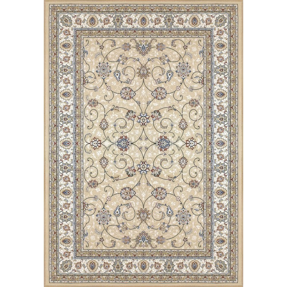Dynamic Rugs 57120-2464 Ancient Garden 6.7 Ft. X 9.6 Ft. Rectangle Rug in Light Gold/Ivory